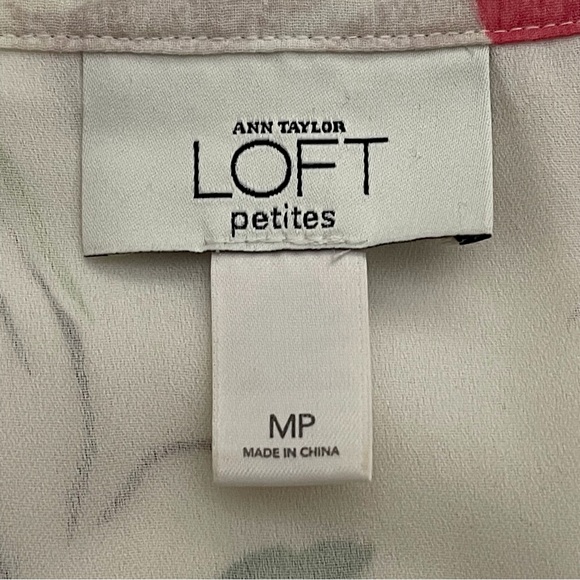 Ann Taylor LOFT Floral Sleeveless Top Size Petite M - Picture 12 of 13